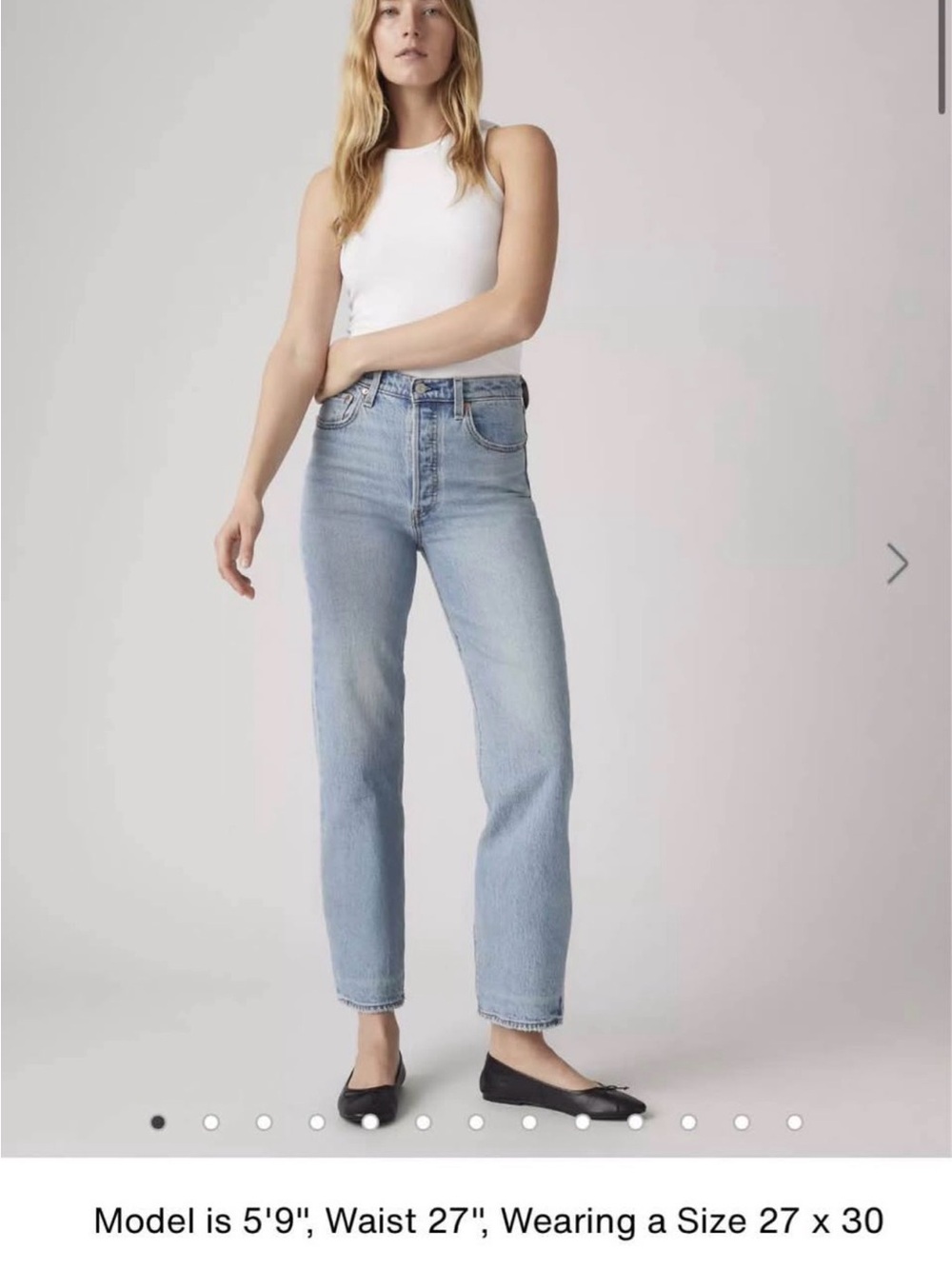 Classic High-Rise Straight Jeans in Light Blue